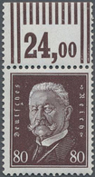 Deutsches Reich - Weimar: 1928, 80 Pf. "Paul Von Hindenburg" Ungefaltetes Oberrand-Stück, Ex., Rände - Unused Stamps