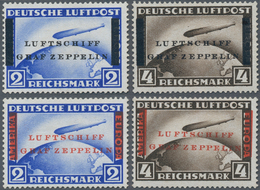 Deutsches Reich - Weimar: 1930, Probedaufdrucke "LUFTSCHIFF GRAF ZEPPELIN" Zur 1. Südamerikafahrt In - Neufs