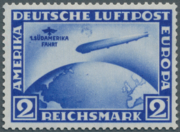 Deutsches Reich - Weimar: 1930. 2 RM Zeppelin - Südamerikafahrt Mit Seltenem Plattenfehler "Mond übe - Neufs