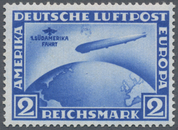 Deutsches Reich - Weimar: 1930, SA-Fahrt 2 RM Mit Abart "Mond über Luftschiff", Einwandfrei Postfris - Neufs