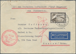 Deutsches Reich - Weimar: 1930, 4 RM Südamerikafahrt, Portogerechte Frankatur Auf Zeppelinbrief Der - Unused Stamps