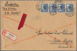 Deutsches Reich - Weimar: 1930, 25 Pf Nothilfe "Marienwerder", Senkrechter 4er-Streifen Als Portoger - Unused Stamps