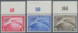 Deutsches Reich - Weimar: 1931, 1 - 4 M. Zeppelin Polarfahrt, Kompletter Satz In Tadellos Postfrisch - Unused Stamps