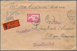 Deutsches Reich - Weimar: 1931, 1 RM Lilarot "Polarfahrt", Einzelfrankatur Auf Wertbrief (60 1/2 Gra - Unused Stamps