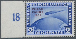 Deutsches Reich - Weimar: 1931, 2 M. Polarfahrt, Lebhaftultramarin, Mit Aufdruckfehler "Bindestrich - Neufs