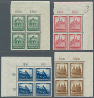 Deutsches Reich - Weimar: 1931, Deutsche Nothilfe: Bauwerke (II), Einwandfrei Postfrisch Je Im Viere - Unused Stamps