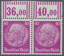 Deutsches Reich - 3. Reich: 1933, 40 Pfg. Hindenburg (Waffeln), Einwandfrei Postfrisches Oberrandpaa - Brieven En Documenten