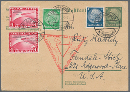 Deutsches Reich - 3. Reich: 1933, Chicagofahrt, Drei Zeppelinbelege Mit 1 RM (2), 2 RM Und 4 RM, All - Brieven En Documenten