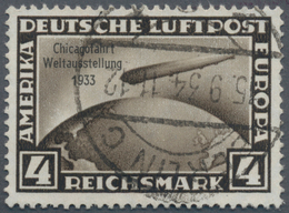 Deutsches Reich - 3. Reich: 1933, 4 Mark Chicagofahrt Sauber Gestempelt. - Briefe U. Dokumente