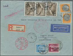 Deutsches Reich - 3. Reich: 1936 (32.9.), Chicagofahrt 3x 4 Reichsmark (senkrechtes Paar + Einzelstü - Brieven En Documenten