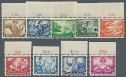 Deutsches Reich - 3. Reich: 1933, Nothilfe Wagner, Komplette Serie Zu 9 Werten (20 Pf In Zähnung B) - Covers & Documents