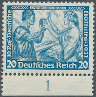 Deutsches Reich - 3. Reich: 1933, 20 Pfg. Wagner, Gez. K 14, Postfrisch Mit Angefaltetem Unterrand, - Briefe U. Dokumente