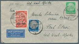 Deutsches Reich - 3. Reich: 1934, 10 Pfg. Nothilfe-Blockmarke In Mischfrankatur Mit 80 Pfg. Und 5 Pf - Lettres & Documents