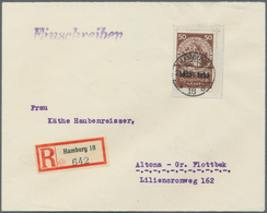 Deutsches Reich - 3. Reich: 1934, Selbstbucher "WK" Als Roter Eindruck Auf Einschreibzettel HAMBURG - Lettres & Documents