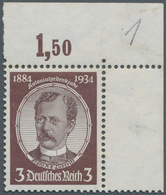 Deutsches Reich - 3. Reich: 1934, 3 Pf Kolonialforscher Dunkelrötlichbraun/dunkelsienapostfrisch Als - Lettres & Documents