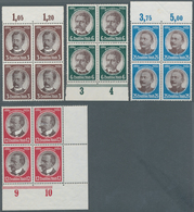 Deutsches Reich - 3. Reich: 1934 Kolonialgedenkjahr Kompletter Satz In Postfrischen Randviererblocks - Covers & Documents