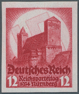 Deutsches Reich - 3. Reich: 1934, Nürnberger Burg 12 Pfg. Dunkelkarminrot, UNGEZÄHNT, Sauber Ungebra - Lettres & Documents