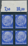 Deutsches Reich - 3. Reich: 1934, Freimarke 25 Pf Hindenburg Mit Trauerrand Im 4er-Block Vom Oberran - Briefe U. Dokumente