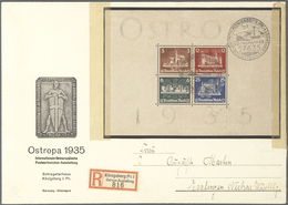 Deutsches Reich - 3. Reich: 1936. Ostropa-Block Auf Umschlag Großformatigen, Illustrieten Briefumsch - Covers & Documents