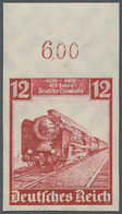 Deutsches Reich - 3. Reich: 1935, 12 (Pfg) 100 Jahre Deutsche Eisenbahn, Signiertes Oberrandstück, S - Covers & Documents