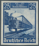 Deutsches Reich - 3. Reich: 1935, "100 Jahre Deutsche Eisenbahn" 25 Pfg. Blauultramarin, Postfrische - Covers & Documents