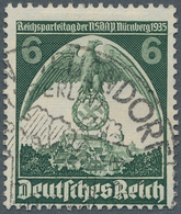 Deutsches Reich - 3. Reich: 1935, Reichsparteitag 6 Pfg. Schwarzgrün Mit Waagerechter Gummiriffelung - Covers & Documents