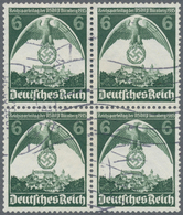 Deutsches Reich - 3. Reich: 1935, 6 Pf. Reichsparteitag Mit Seitenverkehrtem Wz. Im Viererblock Gest - Briefe U. Dokumente