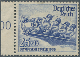 Deutsches Reich - 3. Reich: 1635, Olympische Winterspiele 1936, 25 - 15 Pfg. Violettultramarin, In U - Briefe U. Dokumente