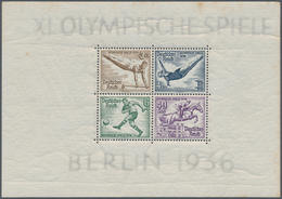 Deutsches Reich - 3. Reich: 1936, Olympiade-Blockausgabe Postfrisch Mit Waager. Dezentrierung Nach R - Lettres & Documents