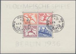 Deutsches Reich - 3. Reich: 1936, Olympiade-Blockpaar Auf Typisch Bräunlichem Dicken Karton-Papier M - Lettres & Documents