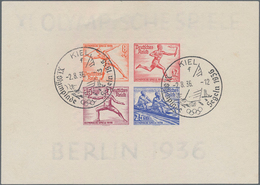 Deutsches Reich - 3. Reich: 1936, Block-Ausgabe "Olympische Sommerspiele In Berlin", UNGEZÄHNT, Gest - Lettres & Documents