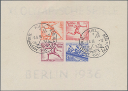 Deutsches Reich - 3. Reich: 1936, Block-Ausgabe "Olympische Sommerspiele In Berlin", UNGEZÄHNT, Gest - Briefe U. Dokumente