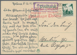 Deutsches Reich - 3. Reich: 1936, Postkarte Mit Posthilfsstellen-Stempel "Grube Kraft I über Altenbu - Covers & Documents