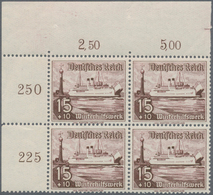 Deutsches Reich - 3. Reich: 1937, WHW Schiffe 15+10 Pf Mit Seltenem Plattenfehler "Peilstab" Auf Fel - Lettres & Documents