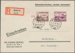 Deutsches Reich - 3. Reich: 1937, 15 Pf. WHW Schiffe Mit Seltenem Plattenfehler "Peilstab An Wetterf - Lettres & Documents