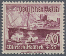 Deutsches Reich - 3. Reich: 1937, 40+35 Pfg. Winterhilfswerk Schiffe, Postfrisch Mit Senkrechter Gum - Lettres & Documents