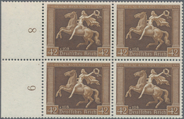 Deutsches Reich - 3. Reich: 1938, 42 + 108 Pf ”Das Braune Band”, Einwandfrei Postfrischer Viererbloc - Covers & Documents