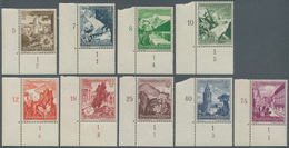 Deutsches Reich - 3. Reich: 1938, Winterhilfswerk Ostmarklandschaften, Komplette 9 Werte Einheitlich - Covers & Documents