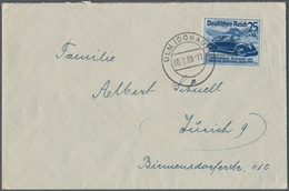 Deutsches Reich - 3. Reich: 1939, 25 Pf Dkl'blau "Nürburgring", Portogerecht Als Einzelfrankatur Auf - Lettres & Documents
