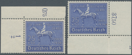 Deutsches Reich - 3. Reich: 1939, 25+50 Pf 70. Jahre Deutsches Derby, 2 Postfrische Ecken, Einmal Li - Covers & Documents