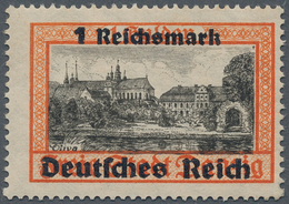 Deutsches Reich - 3. Reich: 1939, "Danzig Abschied" 1 RM Auf 1 G. Rotorange/lilaschwarz, Verkehrtes - Lettres & Documents