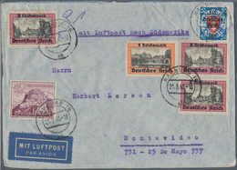 Deutsches Reich - 3. Reich: 1940, 21.3., Danzig Abschied, 2 RM (3 Stück) Mit Portogerechter 1,90 RM - Lettres & Documents