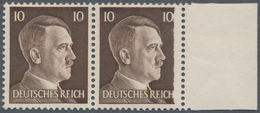 Deutsches Reich - 3. Reich: 1941, 10 Pfg. Hitler Im Waagr. Paar Vom Rechten Seitenrand, Die Rechte M - Lettres & Documents
