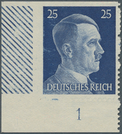 Deutsches Reich - 3. Reich: 1941, Freimarke 25 Pfg. Blau, Ungebrauchtes Exemplar Ohne Gummierung Lin - Lettres & Documents