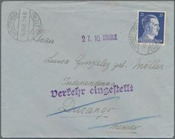 Deutsches Reich - 3. Reich: 1943, 25 Pfg. Hitler Als Portogerechte Einzelfrankatur Auf Brief Ab "BAR - Covers & Documents