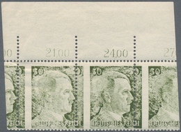 Deutsches Reich - 3. Reich: 1941, 30 Pfg. Hitler, Postfrischer Bzw. Teils Mit Anhaftungen Im Rand Ve - Covers & Documents