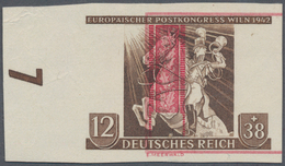 Deutsches Reich - 3. Reich: 1942, Europäischer Postkongress 12 Pf. Geschnittener Probedruck Ungebrau - Covers & Documents