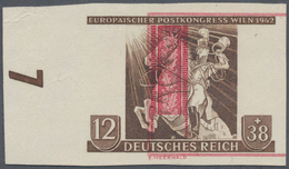 Deutsches Reich - 3. Reich: 1942, Europäischer Postkongress 12 Pf. Geschnittener Probedruck Ungebrau - Briefe U. Dokumente