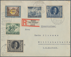 Deutsches Reich - 3. Reich: 1943, 54. Geburtstag A. Hitlers 3 Und 8 Pfg. Mit ZuF Heldengedenktag Etc - Lettres & Documents