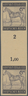 Deutsches Reich - 3. Reich: 1943, 6 Pfg. "Großer Preis" Als Probedruck Im Ungezähnten Zwschenstegpaa - Briefe U. Dokumente